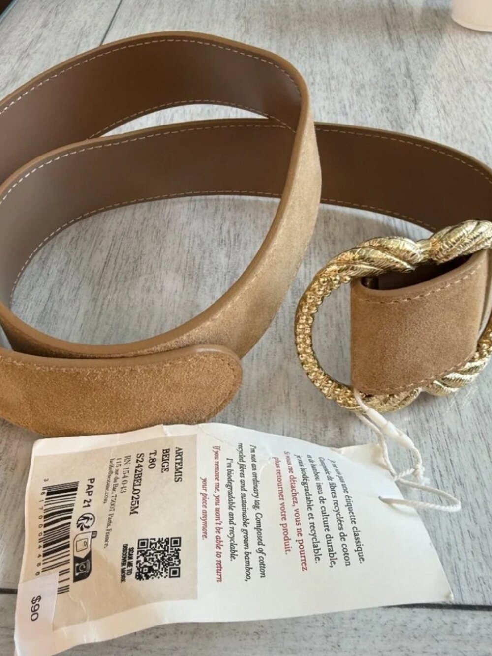 Sézane Artemis Belt - Beige - Picture 9 of 11